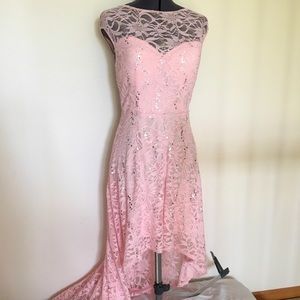 Stunning Pink Fishtail Prom Dress